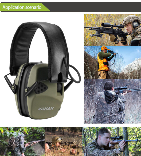 ZOHAN Electronic Shooting Ear Protection Sound Amplification Anti-noise Earmuffs Professional Hunting Ear Defender Outdoor Sport - Image 4