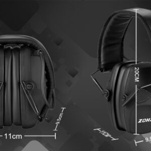 ZOHAN Electronic Shooting Ear Protection Sound Amplification Anti-noise Earmuffs Professional Hunting Ear Defender Outdoor Sport