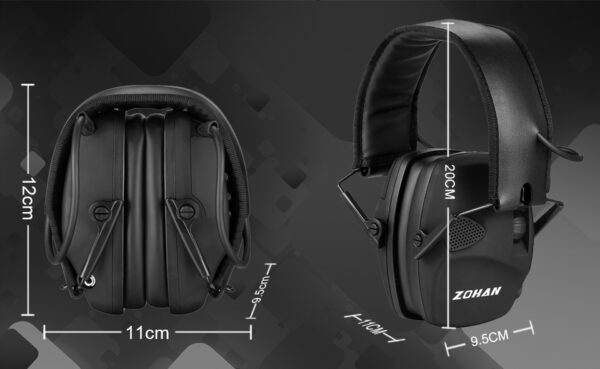 ZOHAN Electronic Shooting Ear Protection Sound Amplification Anti-noise Earmuffs Professional Hunting Ear Defender Outdoor Sport